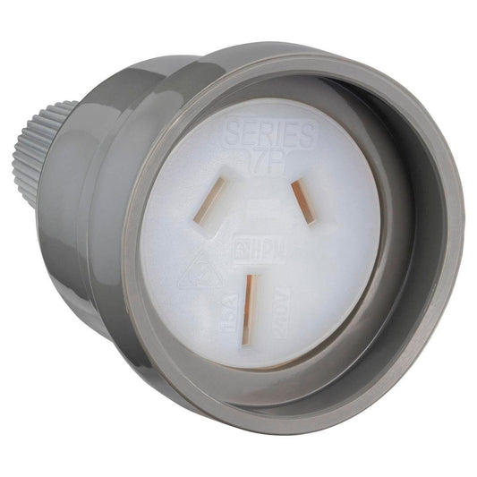 HPM 15A Grey Extension Cord Socket - PVC - Flexible - Safe Design - Auzzistore
