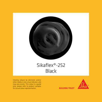 Sika Black Sikaflex 252 300ml Polyurethane Adhesive Gap-Filling