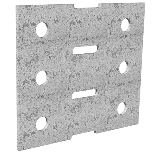 Dunnings Galvanised Bracket Plate 120x105mm M10 3mm Steel Durable - Auzzistore