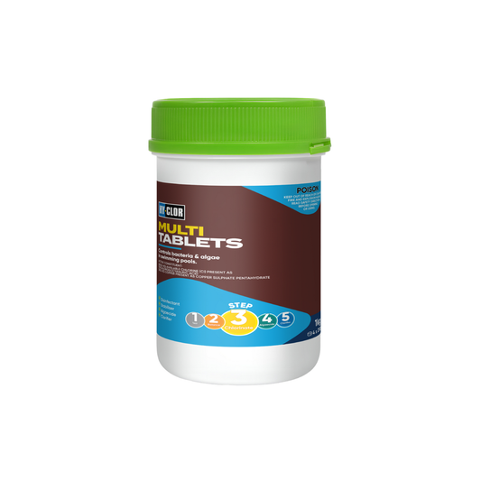 Hy-Clor 1kg Multi Swimming Pool Tablets - Trichloroisocyanuric Acid - Slow Dissolving - Algae Protection - Auzzistore