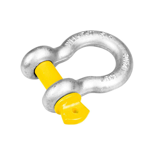 Pinnacle 19mm Galvanised Bow Shackle - Heavy-Duty Lifting & Towing - Silver - Auzzistore