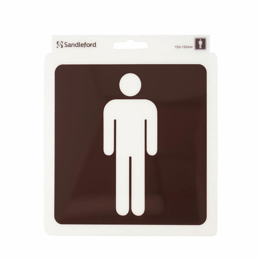 Sandleford Mens Symbol Self Adhesive Sign - 152mm - Brown - Auzzistore