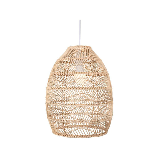 Brilliant Anji Rattan Pendant Light - 32cm - DIY Installation - Coastal Style - Auzzistore