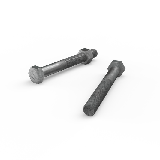 Zenith M12 x 100mm Hot Dip Galvanised Hex Head Bolts and Nuts Each - Auzzistore