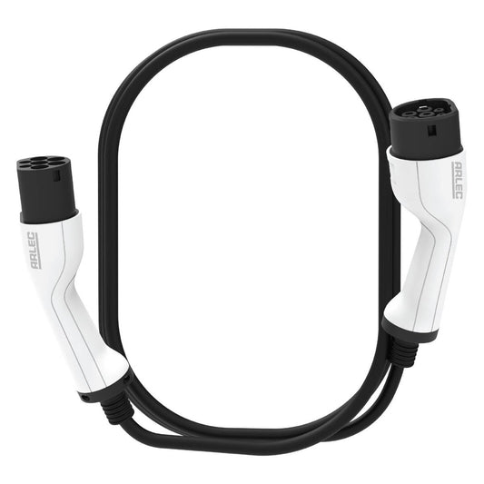 Arlec EV Charging Cable - 5m - IP65 - 4.6kW 20A - Type 2 Connector - Black/White - Auzzistore