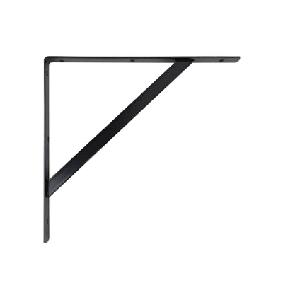 Carinya Straight Stayed Bracket 400x350mm Black Steel 100kg Capacity