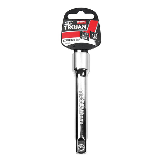 Trojan 125mm Socket Extension Bar - 1/2" Drive - Durable Polished Chrome Vanadium – view 2 - Auzzistore
