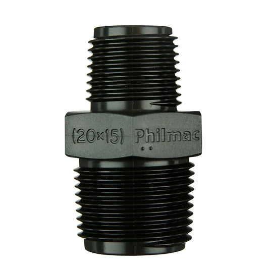 Philmac Threaded Pipe Nipple 3/4 x 1/2 Polypropylene Durable Design - Auzzistore