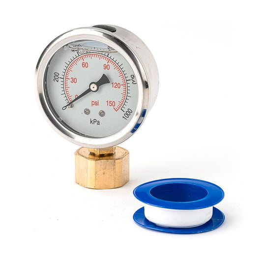 Holman Pressure Gauge - 1000kPa - Stainless Steel - Accurate Readings - Auzzistore