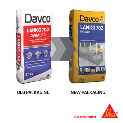 Lanko 5kg 702 Durabed Structural Grout - Cement Based - High Strength - Grey