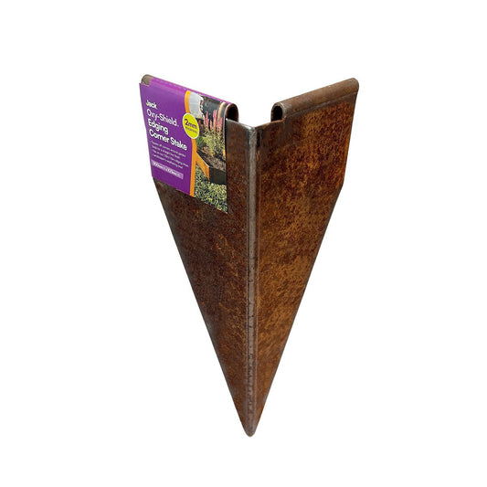 Jack 300mm Oxy Shield Edging Corner Stake - Durable Steel - Sharp Corners - Auzzistore