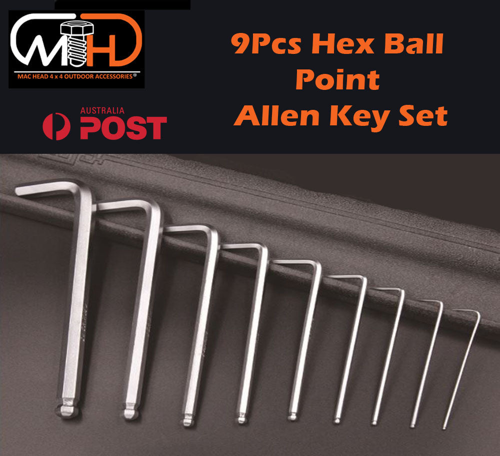 9pcs LONG Arm Allen Keys Set Metric Ball End Driver Hex Allan Allen Kit | Auzzi Store