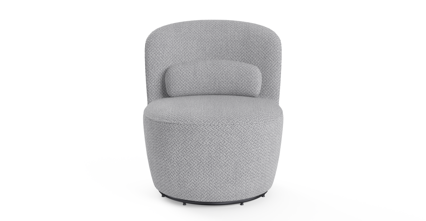 Brosa Ada Swivel Accent Chair (Gainsboro Grey)