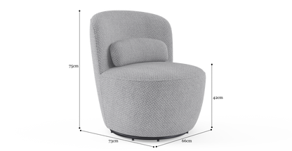 Brosa Ada Swivel Accent Chair (Gainsboro Grey)