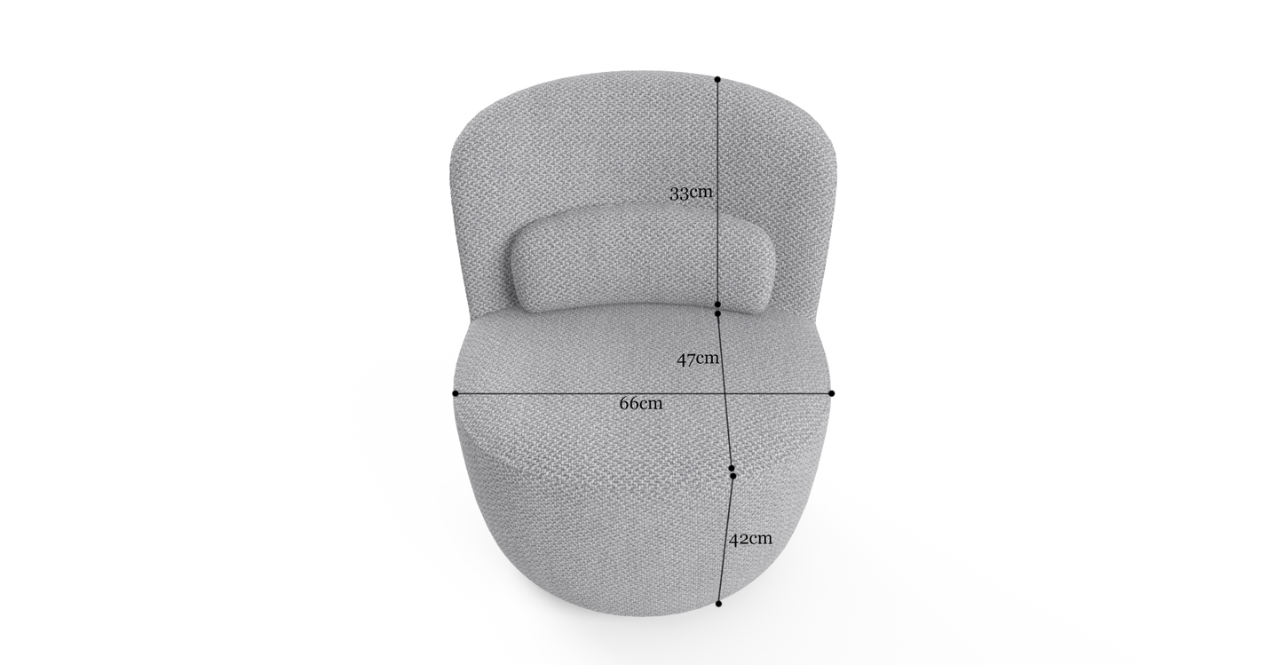 Brosa Ada Swivel Accent Chair (Gainsboro Grey)