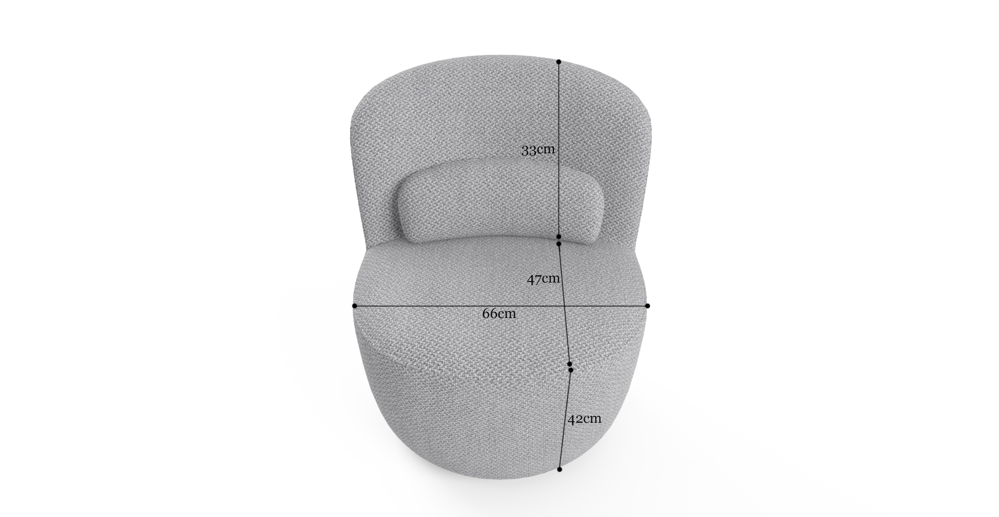 Brosa Ada Swivel Accent Chair (Gainsboro Grey)