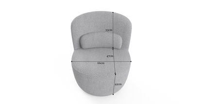 Brosa Ada Swivel Accent Chair (Gainsboro Grey)