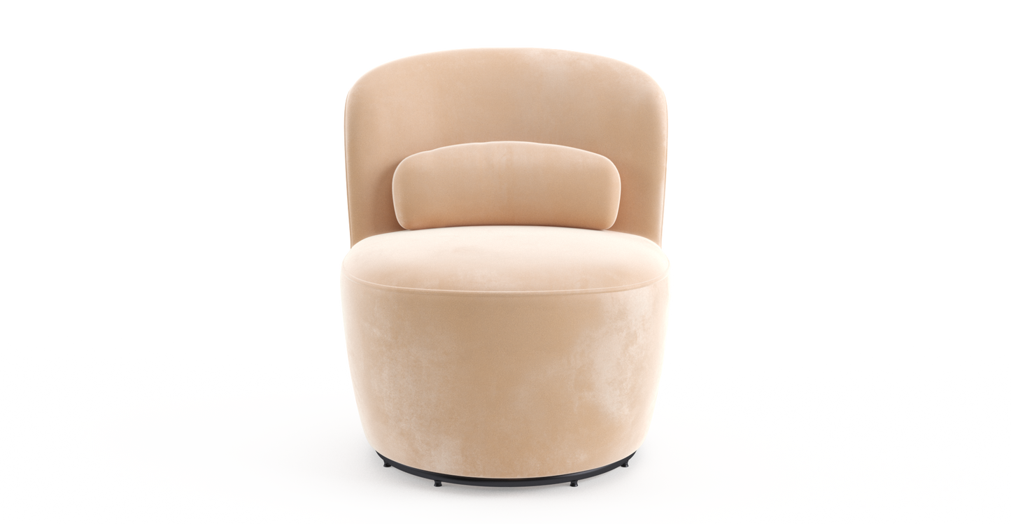 Brosa Ada Swivel Accent Chair (Almond Spice)