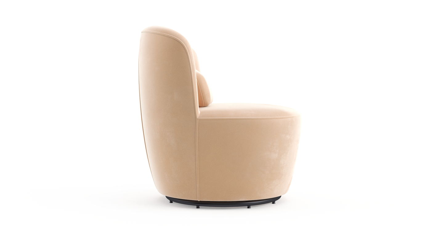 Brosa Ada Swivel Accent Chair (Almond Spice)