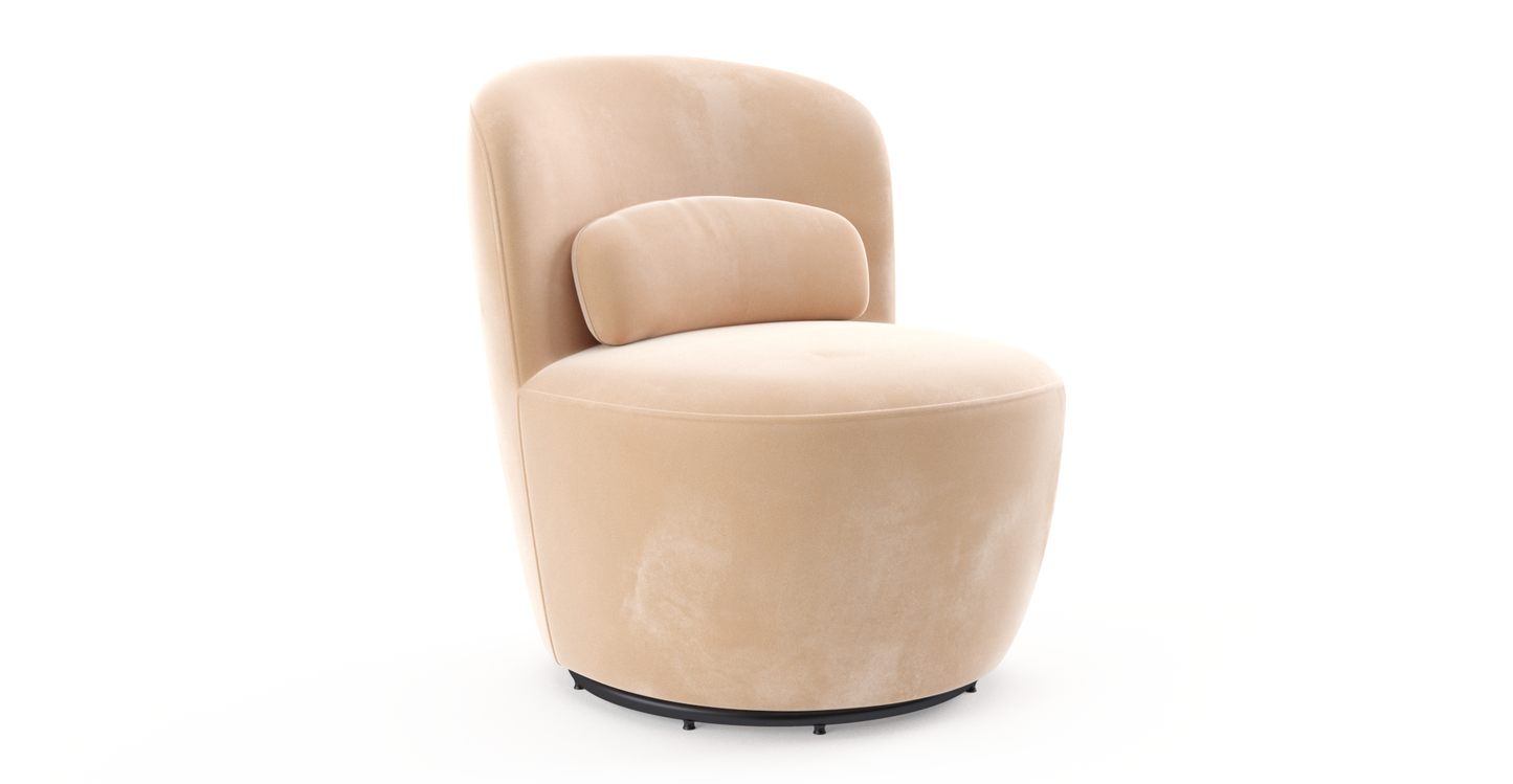 Brosa Ada Swivel Accent Chair (Almond Spice)