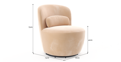 Brosa Ada Swivel Accent Chair (Almond Spice)