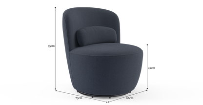 Brosa Ada Swivel Accent Chair (Polynesian Blue)