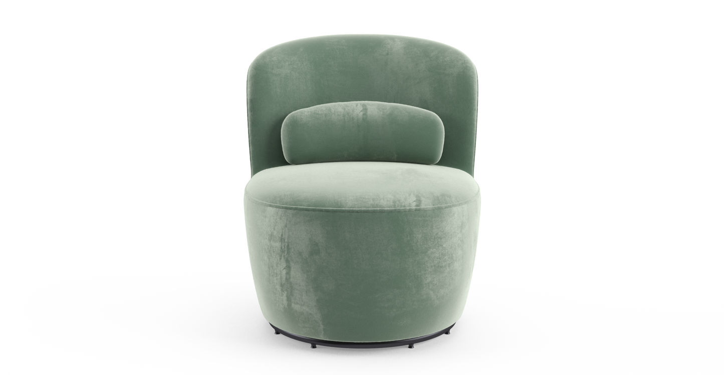 Brosa Ada Swivel Accent Chair (Russian Sage)