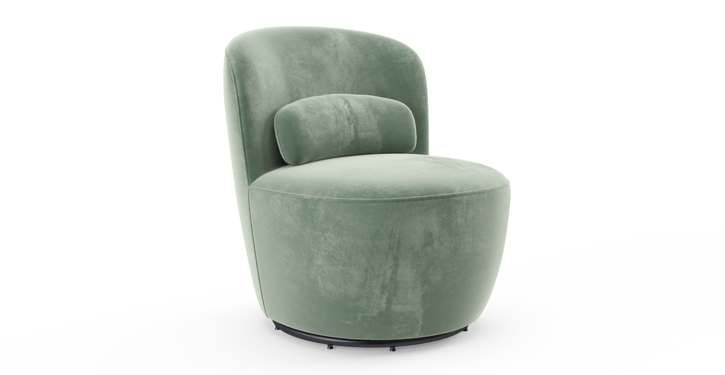 Brosa Ada Swivel Accent Chair (Russian Sage)