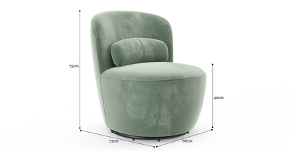 Brosa Ada Swivel Accent Chair (Russian Sage)