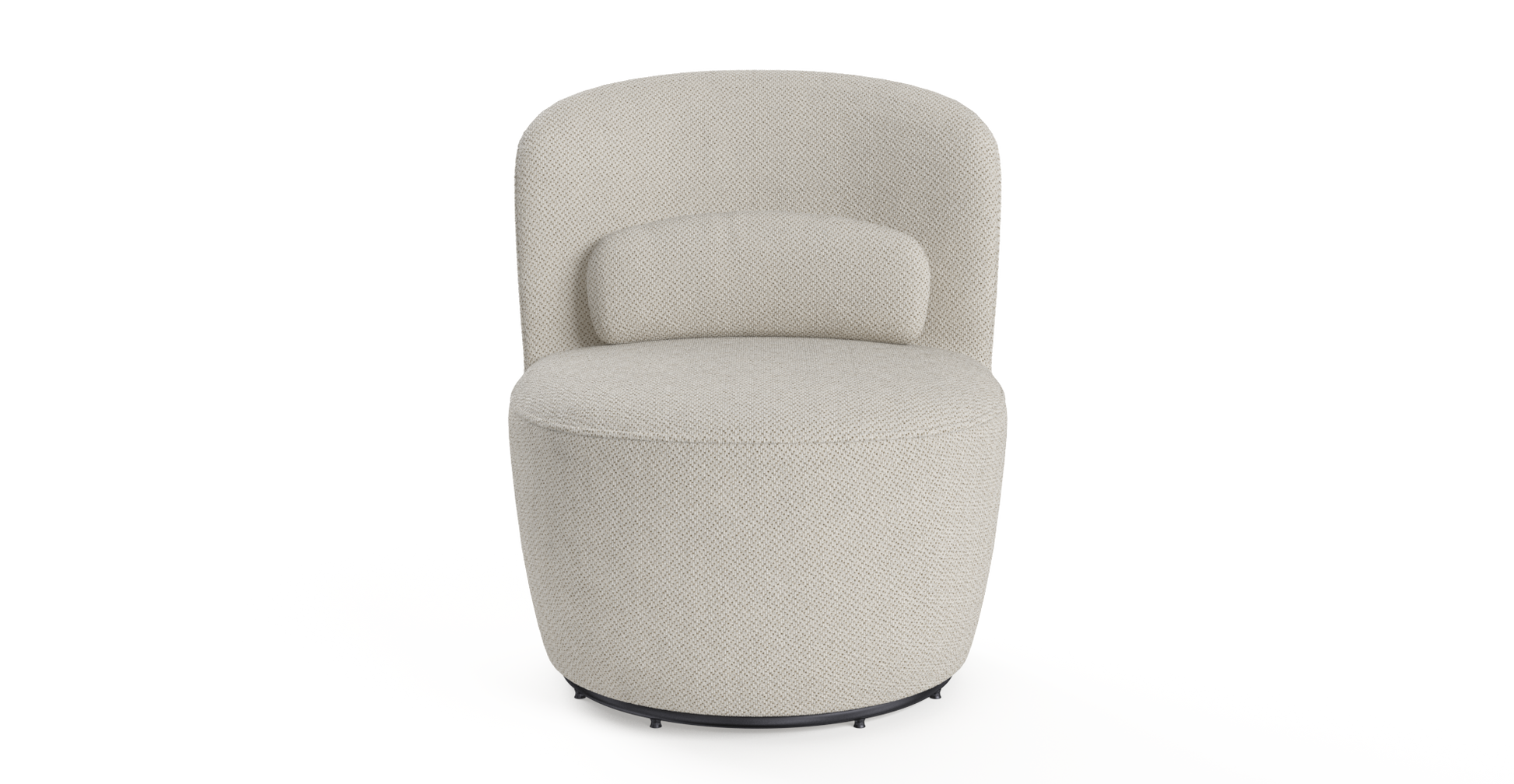 Brosa Ada Swivel Accent Chair (Seashell White)