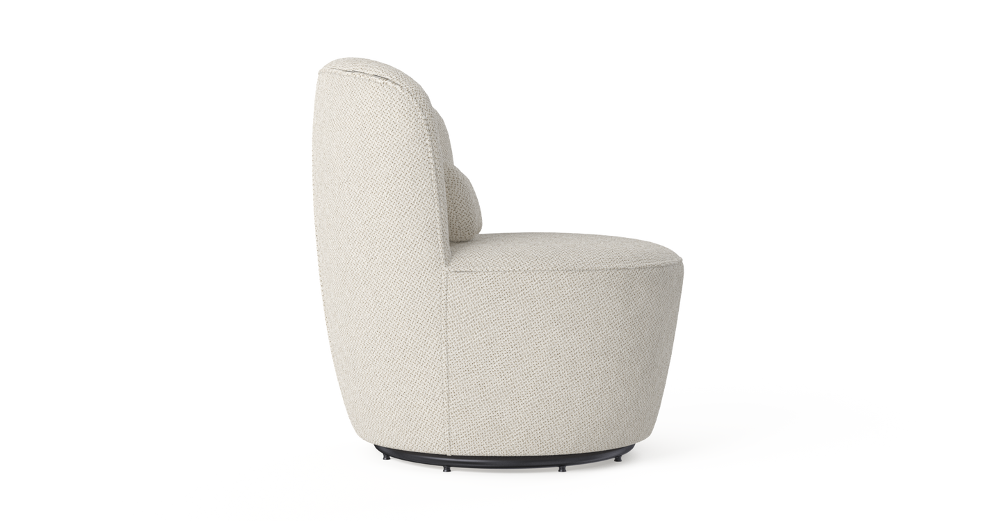 Brosa Ada Swivel Accent Chair (Seashell White)