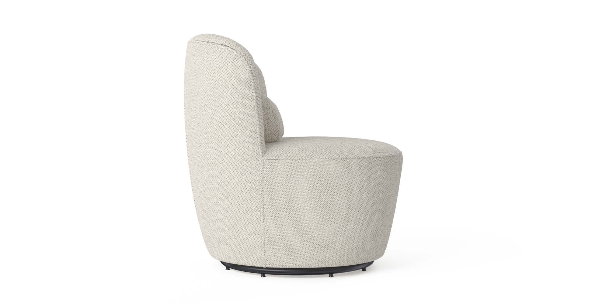 Brosa Ada Swivel Accent Chair (Seashell White)