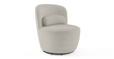 Brosa Ada Swivel Accent Chair - Seashell White