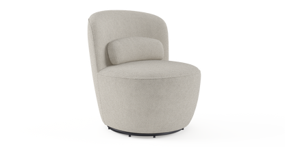 Brosa Ada Swivel Accent Chair (Seashell White)