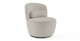 Brosa Ada Swivel Accent Chair (Seashell White)