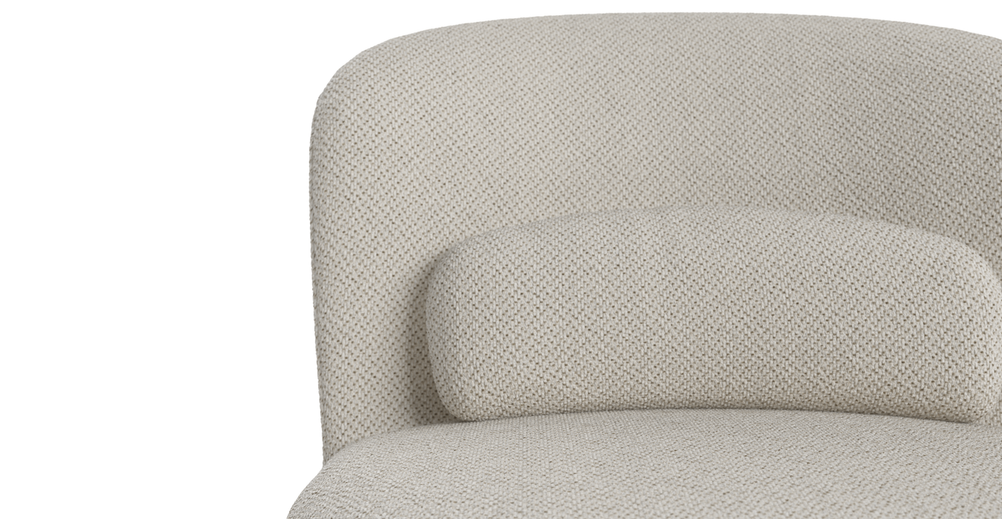 Brosa Ada Swivel Accent Chair (Seashell White)