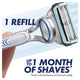 Gillette SkinGuard Sensitive Razor Cartridges – 8 Pack, 5-Blade Compatible – view 9