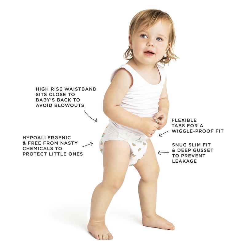 Tooshies Eco Nappies with Organic Bamboo Size 4 Toddler (10-15kg) - 36 Pack