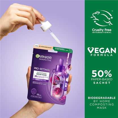 Garnier Pro-Retinol Serum Mask 15ml | Anti-Aging Treatment