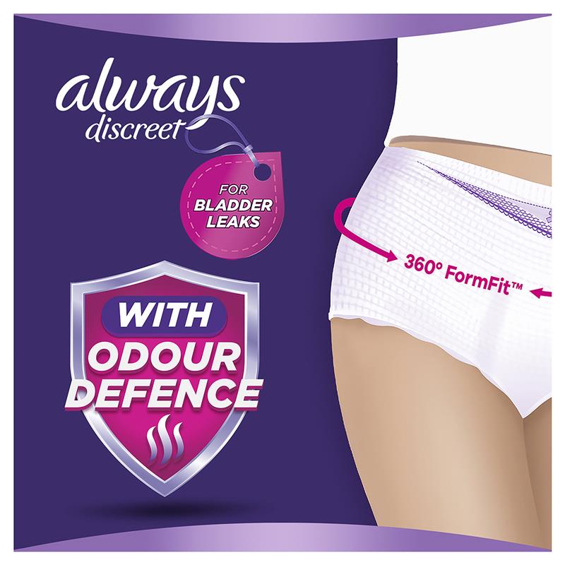 Always Discreet Underwear Level 6 Medium 9 Pack - Ultimate Protection for Bladder Leaks