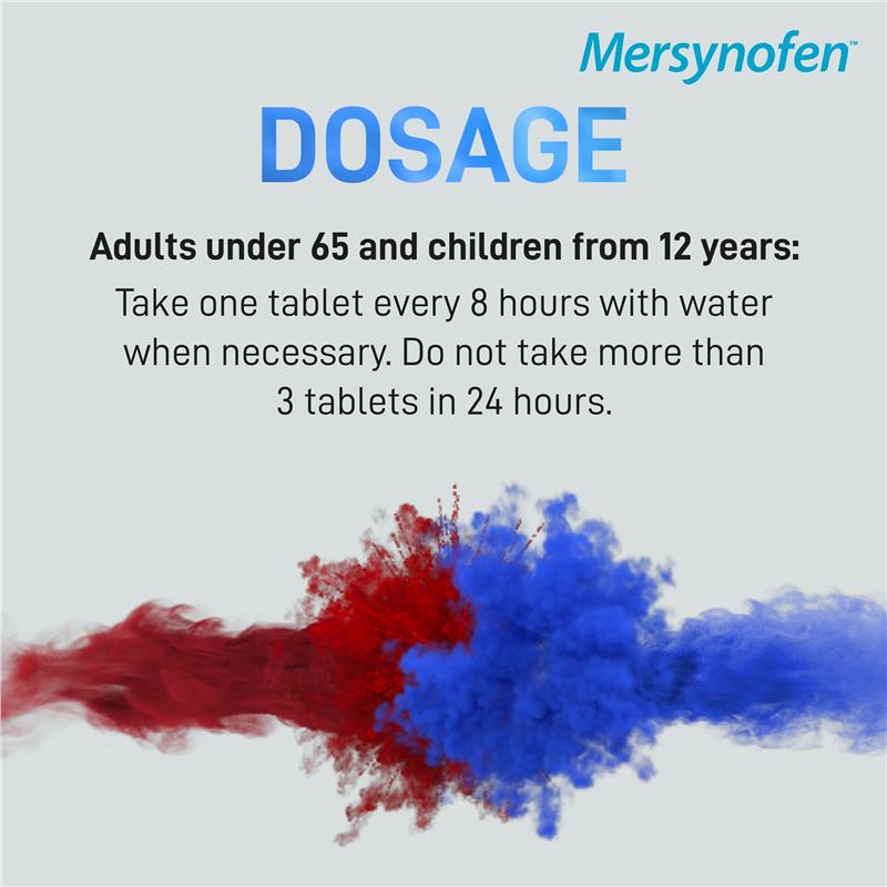 Mersynofen Pain Relief Tablets with Paracetamol + Ibuprofen - 12 Pack-Auzzi Store