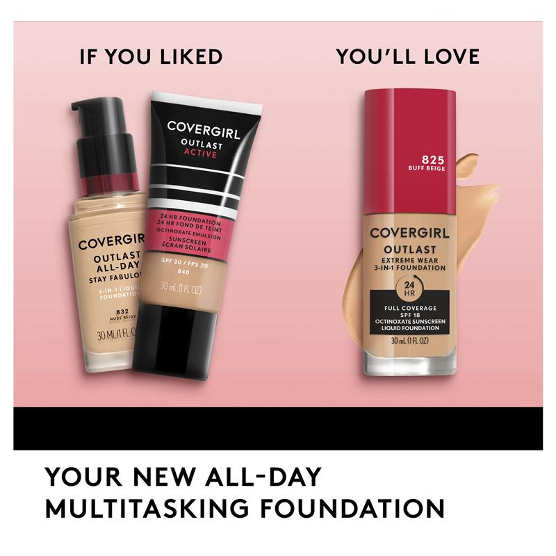 Covergirl Outlast Extreme Wear Foundation 842 Medium Beige 30ml