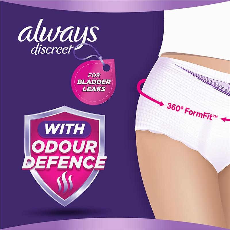 Always Discreet Night Underwear Large Pants 8 Pack - Ultimate Comfort for Incontinence