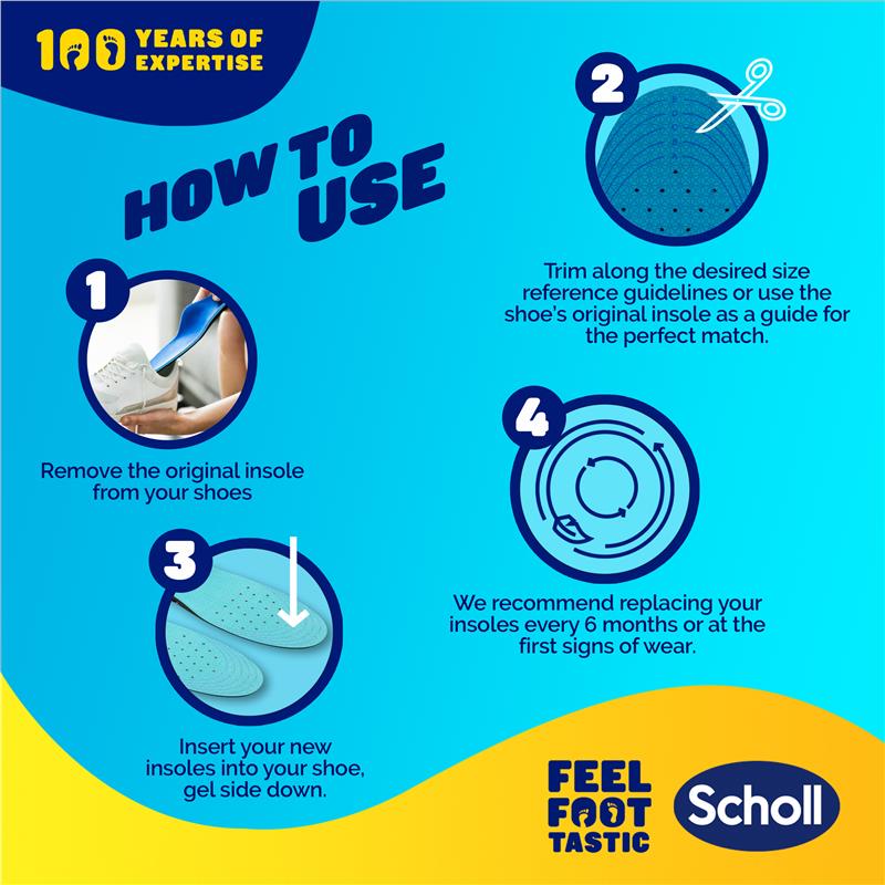 Scholl GelActiv® Work & Boot Insoles - Small, All-Day Support