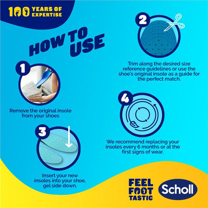 Scholl GelActiv® Work & Boot Insoles - Small, All-Day Support