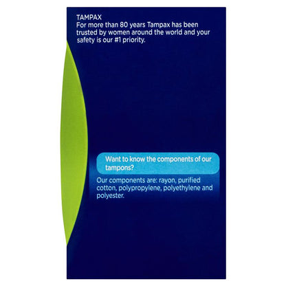 Tampax Pearl Compak Tampons, Medium Flow, 18 Pack with Applicators