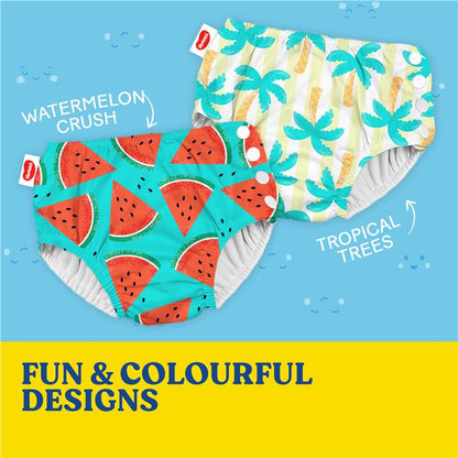 Huggies Little Swimmers Reusable Swim Nappies - Watermelon Crush Size S