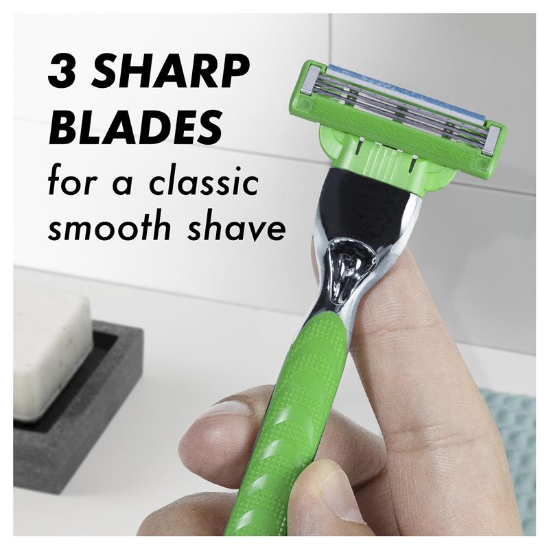 Gillette Mach3 Sensitive Razor 1-Pack, Extra Lubricating Strip, Ergonomic Handle