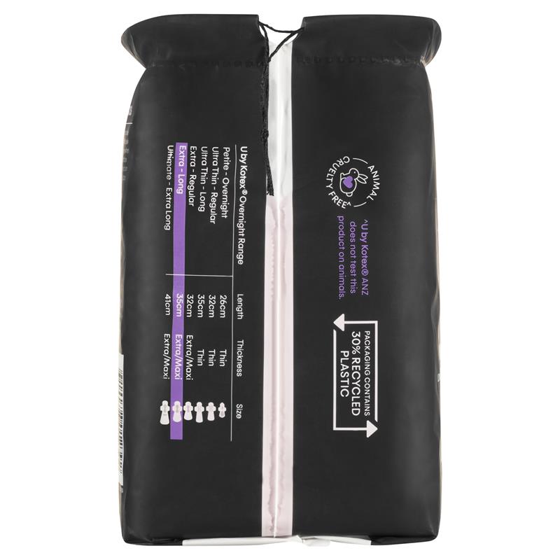 U by Kotex Overnight Long Maxi Pads with Secure Wings, 8-Pads