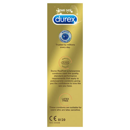 Durex RealFeel Polyisoprene Condoms - 6 Pack, Non-Latex, Natural Feel